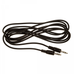 Black Stereo Audio Leads 3.5mm Jack to 3.5 mm Jack Cable Length 2 metres