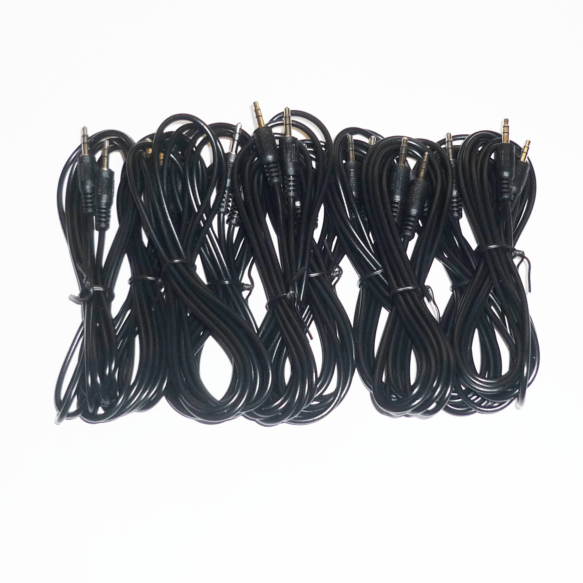 Black Audio Lead 3.5mm Jack to 3.5 mm Jack Cable Length 2 metres