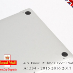 4 x Apple Macbook Pro Retina A1534 - 2015 2016 2017 Bottom Base Rubber Feet Pads