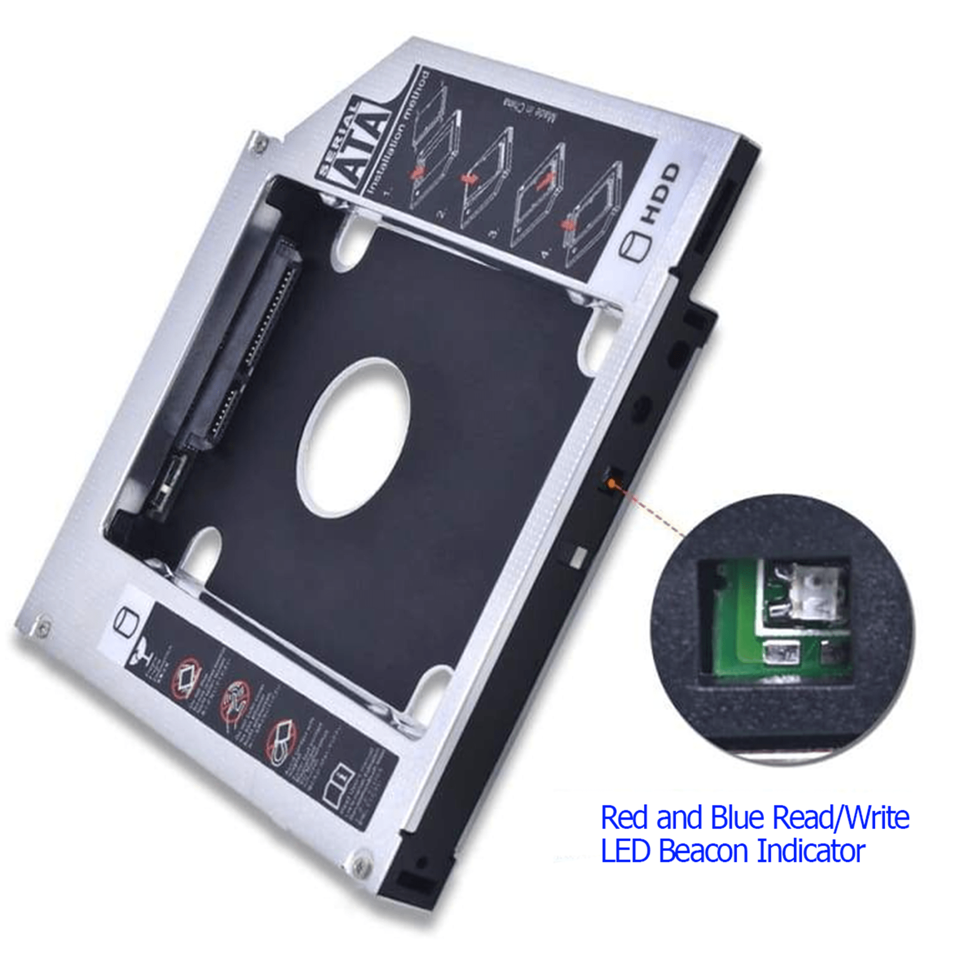 Caddy Adapter 2.5" HDD | SSD to 12.7mm Optical | DVD RW Bay.