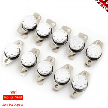 New 10 x KSD301 250V 10A Thermal Switch 85 C  185 F Thermostat – Normally Closed