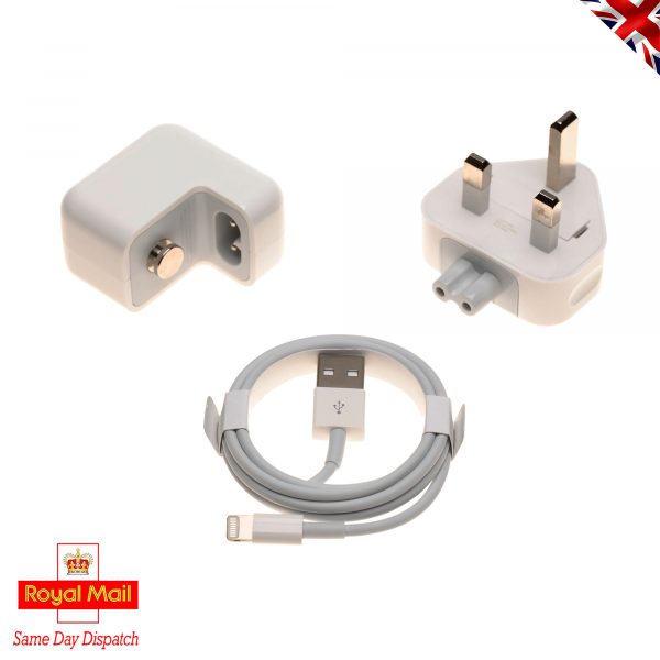 Apple OEM 12W Wall Charger, Plug, Cable iPad | iPad Air | iPhone 6 | 7 | 8 | XS