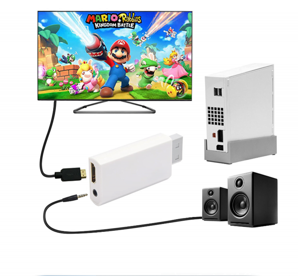 Wii to HDMI 1080P HD and Audio Output Converter Adapter Wii To HDMI | 3.5mm Jack