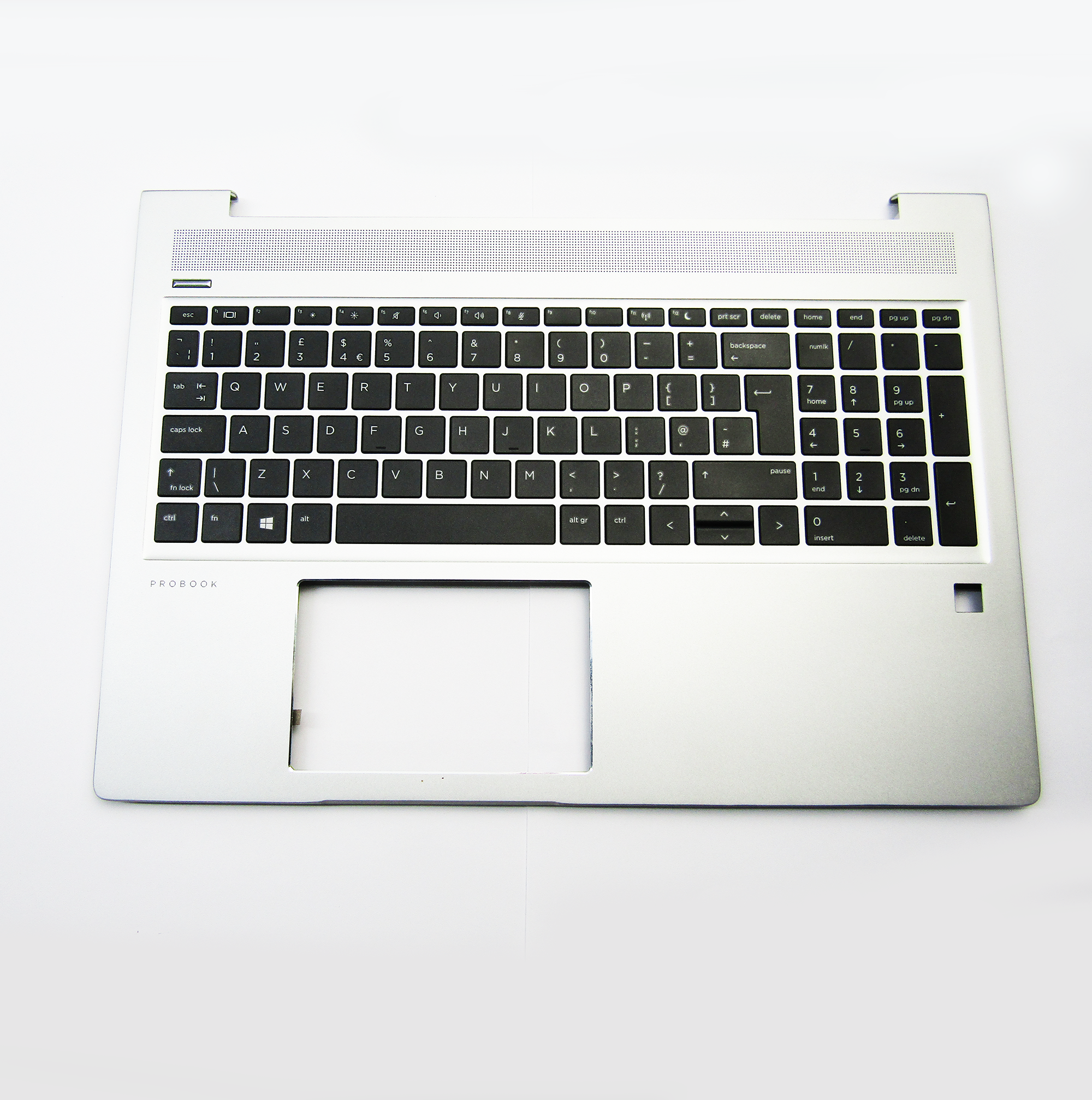 New HP Probook 450 G6 450 G7 Silver Palmrest with UK Keyboard L45091-031