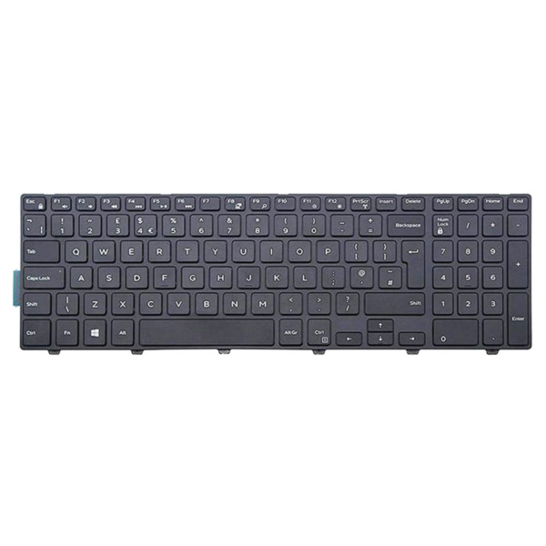 Black Standard UK QWERTY Keyboard without Frame for Dell Inspiron